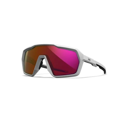 Wiley X Citadel Ballistic Sunglasses - Polished White Frame - CAPTIVATE Red Mirror Lenses