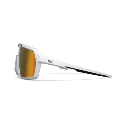 Wiley X Citadel Ballistic Sunglasses - Polished White Frame - CAPTIVATE Red Mirror Lenses