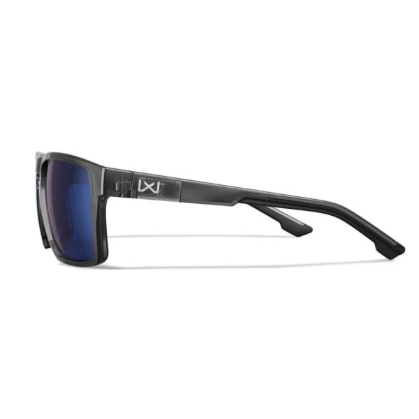 Wiley X FOUNDER - Gloss Crystal Grey Frame - CAPTIVATE Polarized Blue Mirror Lens