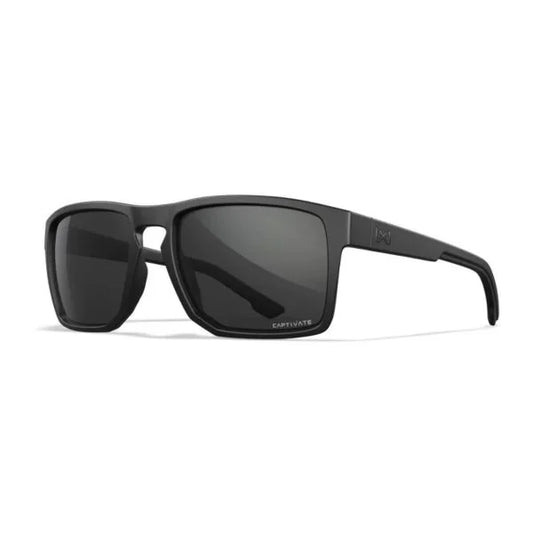 Wiley X FOUNDER - Matte Black Frame - CAPTIVATE Polarized Grey Lens