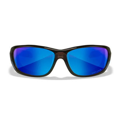 Wiley X GRAVITY - Black Crystal Frame - CAPTIVATE Polarized Blue Mirror Lens