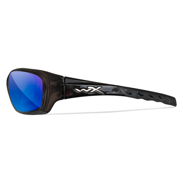 Wiley X GRAVITY - Black Crystal Frame - CAPTIVATE Polarized Blue Mirror Lens