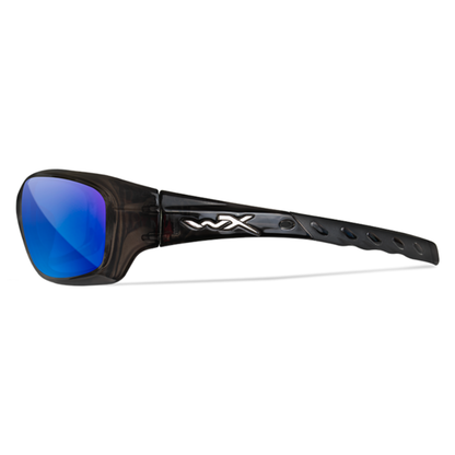 Wiley X GRAVITY - Black Crystal Frame - CAPTIVATE Polarized Blue Mirror Lens