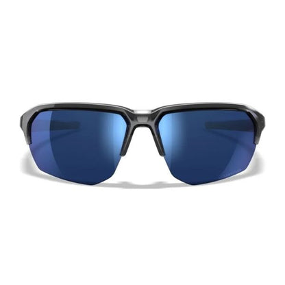 Wiley X JAKL - Crystal Grey Frame - CAPTIVATE Polarised Blue Mirror Lenses