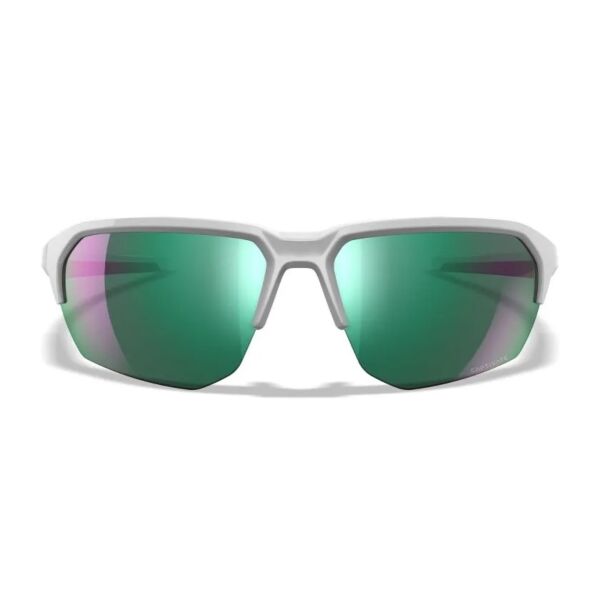 Wiley X JAKL - White Frame - CAPTIVATE Polarised Green Mirror Lenses