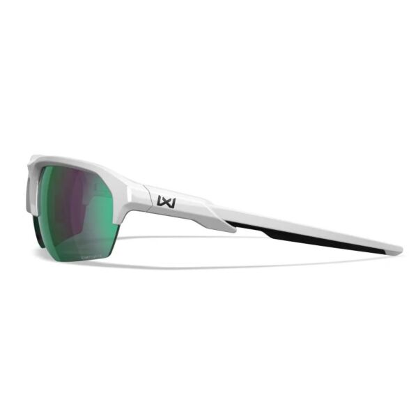 Wiley X JAKL - White Frame - CAPTIVATE Polarised Green Mirror Lenses