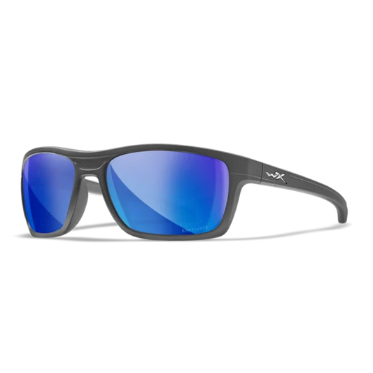 Wiley X KINGPIN - Matte Graphite Frame - CAPTIVATE Polarized Blue Mirror Lens