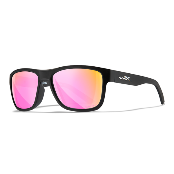 Wiley X OVATION - Matte Black Frame - CAPTIVATE Polarized Rose Gold Mirror Lens
