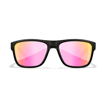 Wiley X OVATION - Matte Black Frame - CAPTIVATE Polarized Rose Gold Mirror Lens