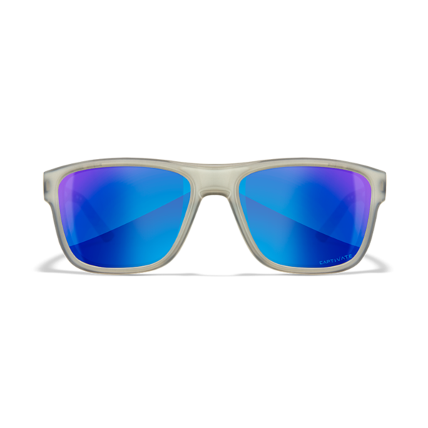 Wiley X OVATION - Matte Slate Frame - CAPTIVATE Polarized Blue Mirror Lens