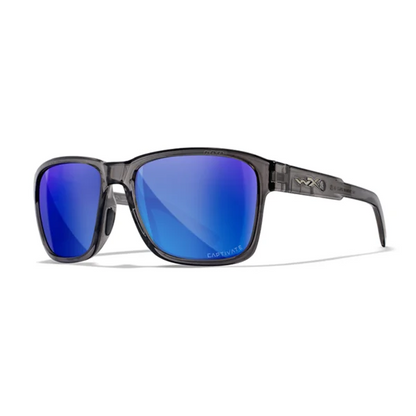 Wiley X TREK - Gloss Crystal Dark Grey Frame - CAPTIVATE Polarised Blue Mirror Lenses