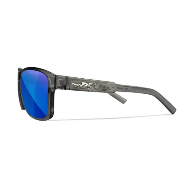 Wiley X TREK - Gloss Crystal Dark Grey Frame - CAPTIVATE Polarised Blue Mirror Lenses
