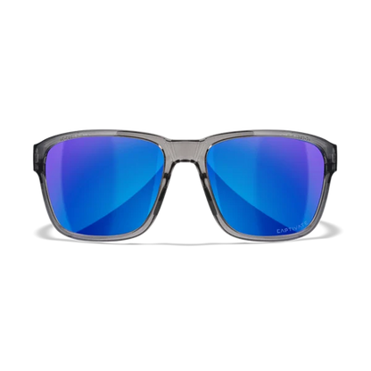 Wiley X TREK - Gloss Crystal Dark Grey Frame - CAPTIVATE Polarised Blue Mirror Lenses