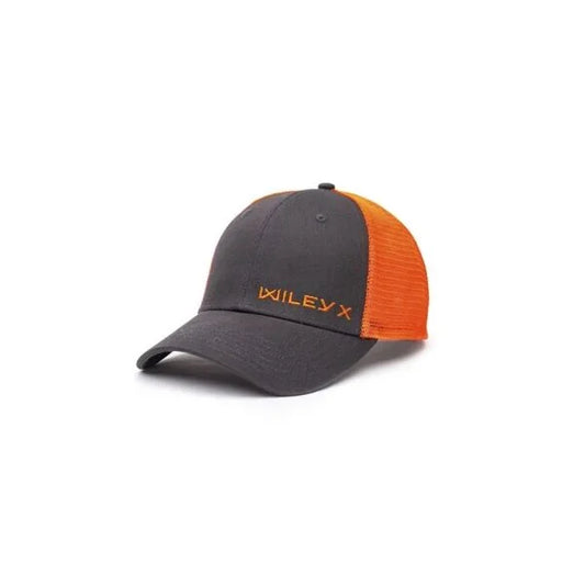 Wiley X Trucker Cap (Wiley X Logo) - Grey/Orange