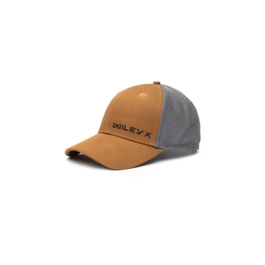 Wiley X Trucker Cap (Wiley X Logo) - Tan/Grey