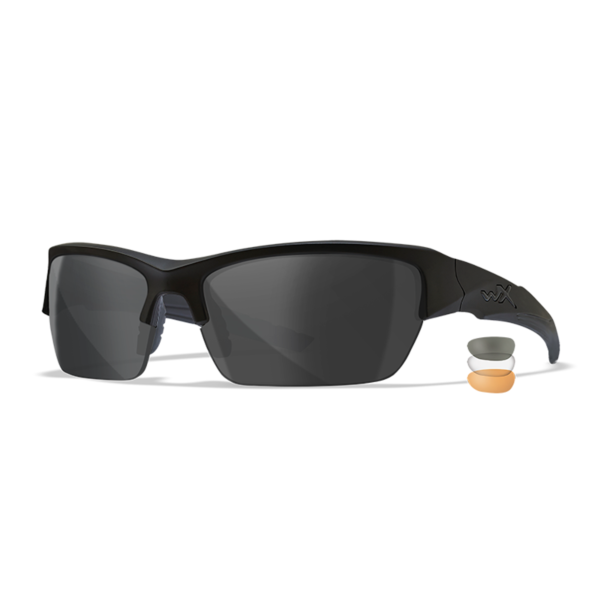 Wiley X VALOR 2.5 Matte Black Frame - Grey/Clear/Light Rust Lenses