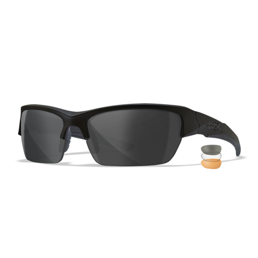 Wiley X VALOR 2.5 Matte Black Frame - Grey/Clear/Light Rust Lenses