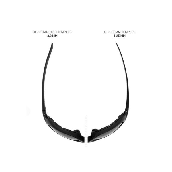 Wiley X XL-1 ADVANCED COMM 2.5 - Matte Black Frame - Grey Clear Lenses (2 Lenses)