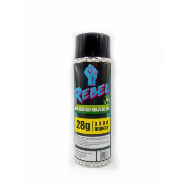Rebel Precision 6mm BIO BBs 3300ct Bottle - 0.28g