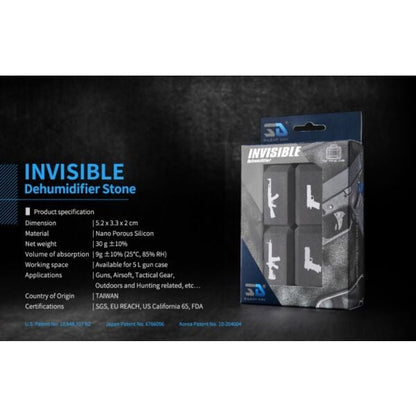 Silent Dry INVISIBLE 5L Dehumidifier Stone 4 Pack