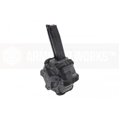 Armorer Works Custom Adaptive Drum Magazine - Black - Hi-Capa/HX Series