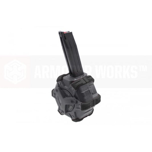 Armorer Works Custom Adaptive Drum Magazine - Black - Hi-Capa/HX Series