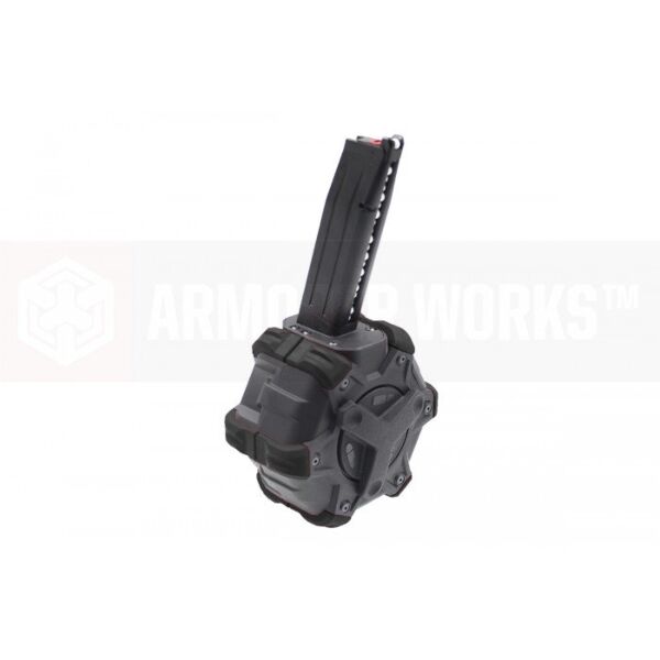 Armorer Works Custom Adaptive Drum Magazine - Black - Hi-Capa/HX Series