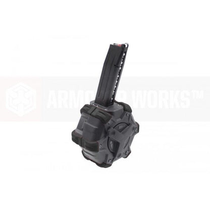 Armorer Works Custom Adaptive Drum Magazine - Black - Hi-Capa/HX Series