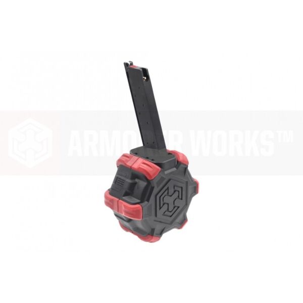 Armorer Works Custom Adaptive Drum Magazine - Red - 1911/NE Series