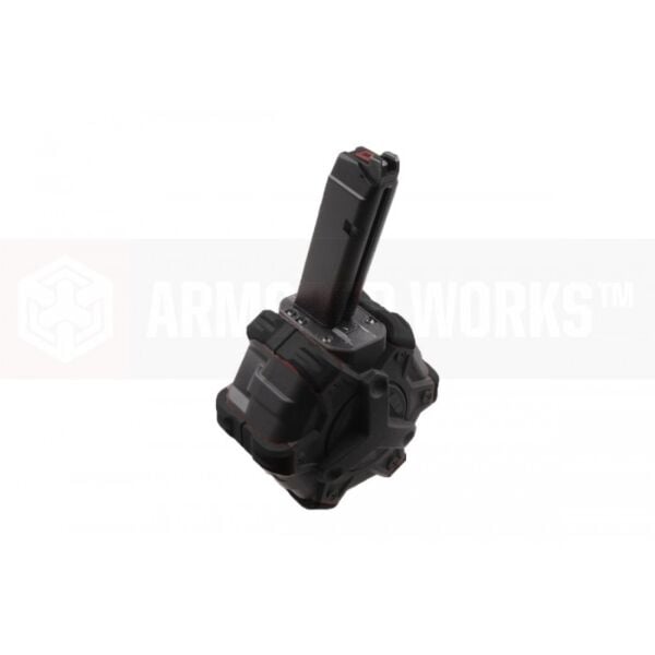 Armorer Works Custom Adaptive Drum Magazine - Black - fits EU/VX Series