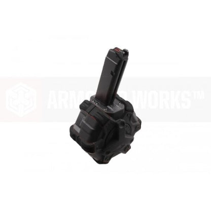 Armorer Works Custom Adaptive Drum Magazine - Black - fits EU/VX Series
