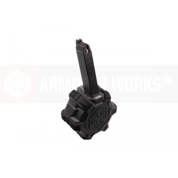 Armorer Works Custom Adaptive Drum Magazine - Black - fits EU/VX Series