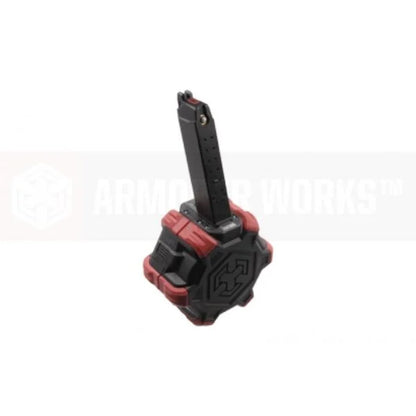 Armorer Works Custom Adaptive Drum Magazine - Red - fits G/EU Series and VX Series