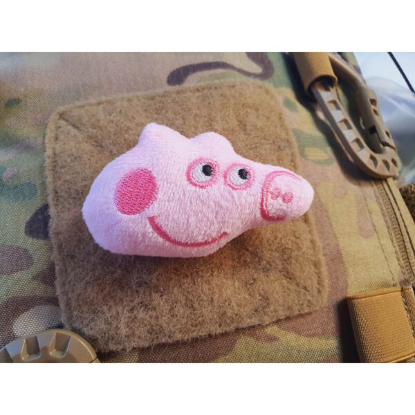Pink Pig Plush Patch (Velcro Backed)
