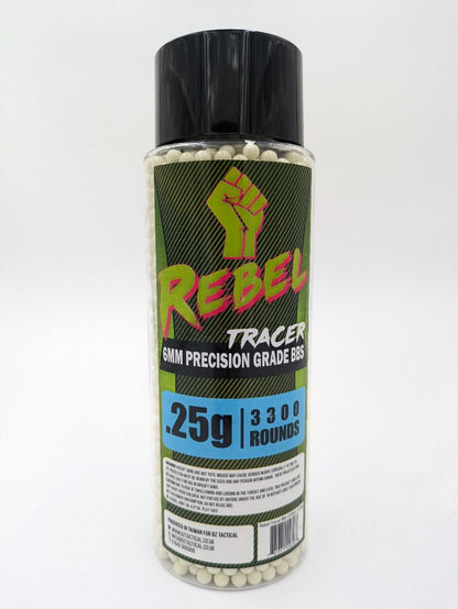 Rebel Precision 6mm Tracer BBs 3300ct Bottle - 0.25g