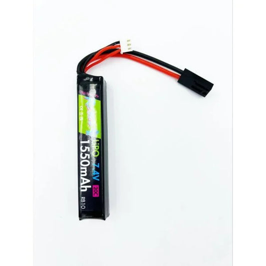 Rebel Battery - 1550mAh Lipo 7.4V 20C Stick - Mini Tamiya
