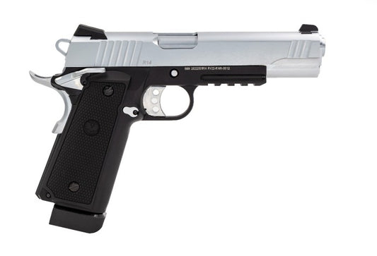 R14-R GBB PISTOL SILVER & BLACK (Competition Ended)