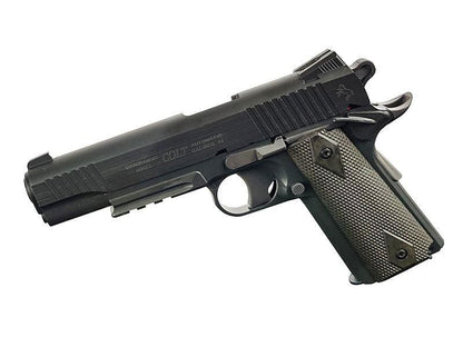 Cybergun Colt 1911 (Rail) Co2 Pistol (Black - Fixed Metal Slide)