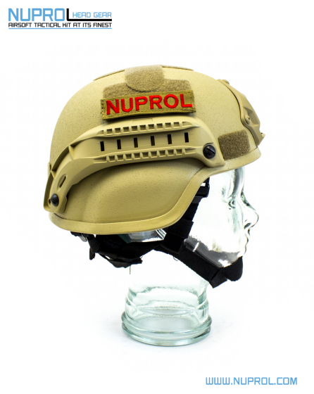 NUPROL MICH 2000 RAILED HELMET TAN