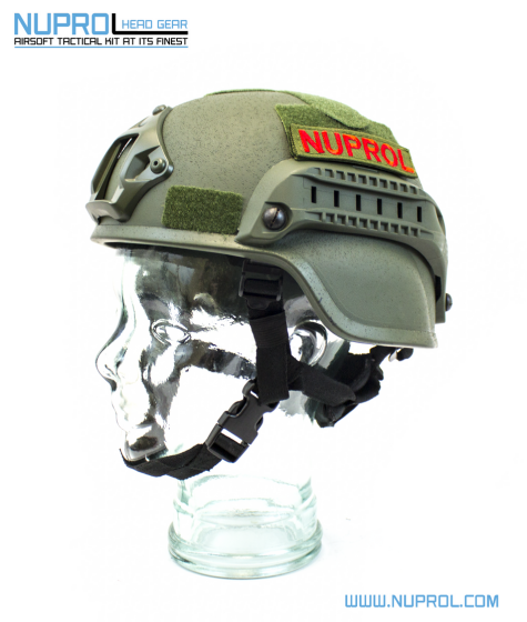 NP MICH 2000 RAILED HELMET GREEN