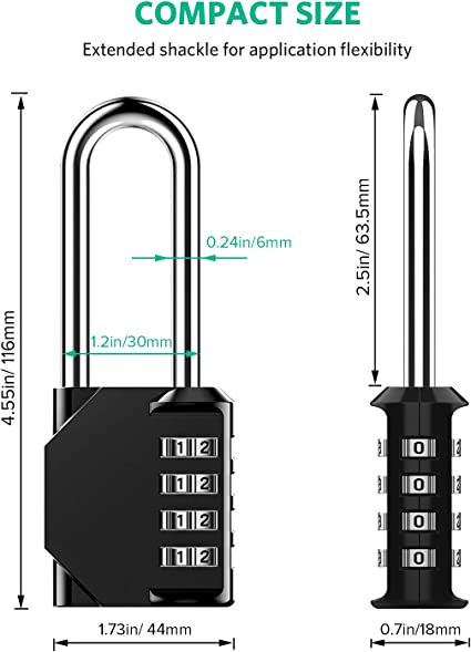 CODED PADLOCK (LONG SHACKLE FOR NUPROL CASES)