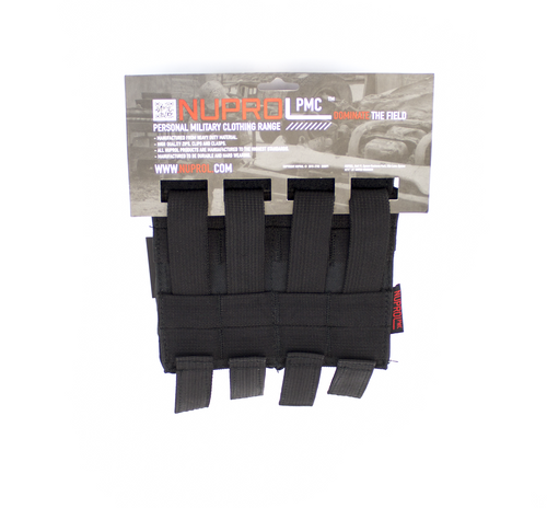 NUPROL PMC M4 DOUBLE FLAP LID MAG POUCH - BLACK