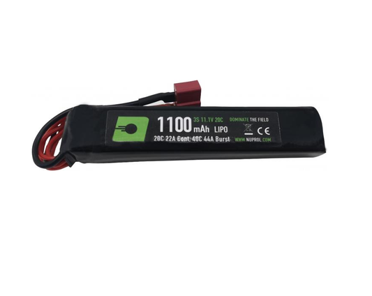 NUPROL POWER 1100MAH LIPO 11.1V 20C STICK - DEANS