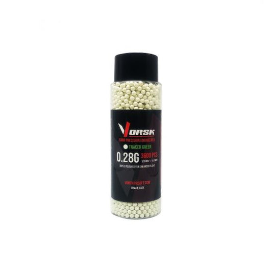VORSK TRACER GREEN 0.28G 3600RD BOTTLE